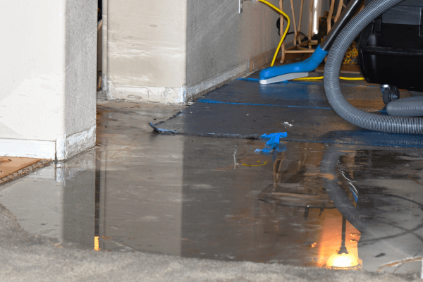 water extraction from a flooded room in home