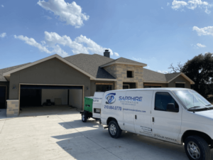 Sapphire Restoration at a home in San Antonio after fire and smoke damage and build back