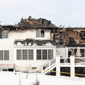 charred house fire damage cleanup