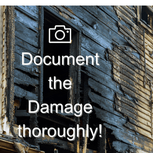 document damage throughly for your insurance company fire damage claim